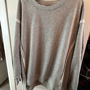 Amazon Women's Heather Gray Crew Neck Sweater